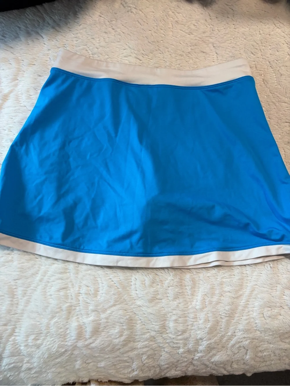 Nike Dri Fit Athletic Skort Girl Sz Xlarge Blue & White Hiking Tennis Golf